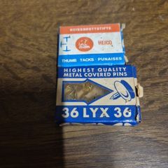 Vintage Thumb Tacks Metal Covered Pins