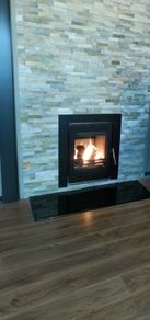Insert/cassette stove for fireplace