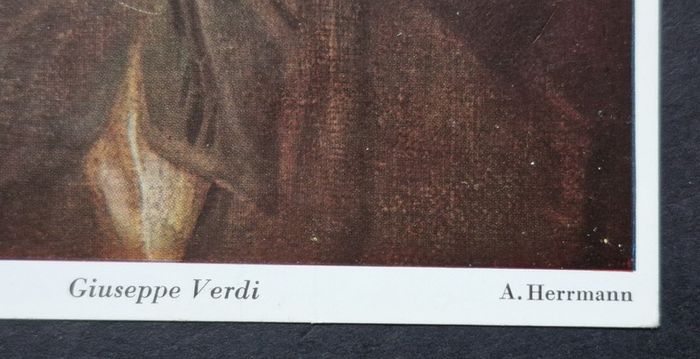 Vintage Postcard BY A. Herrmann OF Giuseppe Verdi