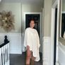 Cream cape mini dress Image 3