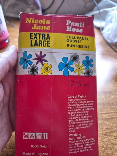 Vintage Nicola Jane Panti Hose Extra Large full panel gusset run resist