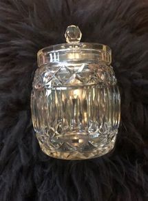 Vintage Crystal Biscuit Barrel
