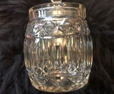 Vintage Crystal Biscuit Barrel