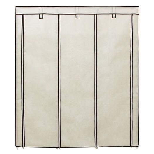 Canvas Wardrobe Cupboard Clothes Hanging Rail FREE DELIVERY NATIONWIDE