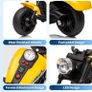 Children's Electric Motorcycle, 6V Electric Car for Children with Music and Lights, Soft Start and Suspension, Children's Light Motorcycle with 2 Training Wheels for 3-6 Years Image 3