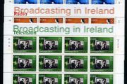 2001 Ireland Broadcasting in Ireland (celebrating television &amp; radio) Commemorative Stamps Sheetlet Plate 1B1B1B1B Mint Never Hinged (MNH)