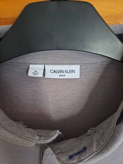 Calvin Klein Golf grey long sleeve men's polo shirt size M Postage included