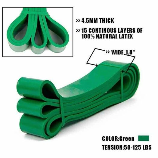 Green Pull Up Assist Band Resistance Exercise Loop for Home Gym Fitness Yoga Pilates