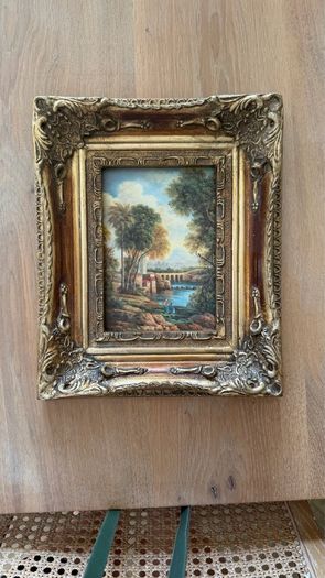 Antique picture in gilt frame