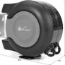 30 metre Retractable Reel Clothes Lines Washing Line with Twin Cable - Wall Mounted Heavy Duty Clothes Dryer 2 x 15m Lines of Drying Space, Black Image 3