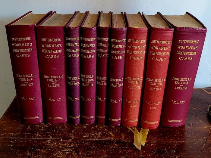 Antique red & gold case books