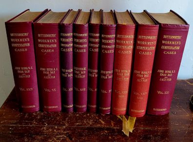Antique red & gold case books