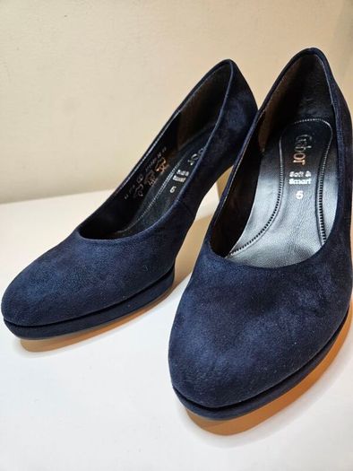 Gabor Gab270 Court Shoe - Navy Suede RRP 80 Euro Soft & Smart UK 5  & UK 4.5 New & Boxed