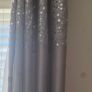 Catherine Lansfield Grey Curtains with matching cushion Image 2
