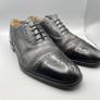 Loake Black Leather Woodstock Brogue Mens Shoes Size UK 7.5 G - Wide Fit Image 4