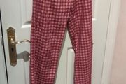 gingham check trousers
