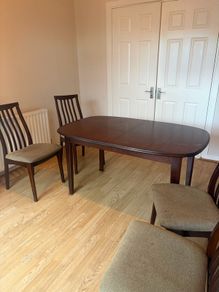 dining table & 4 chairs mahogany FREE collect today
