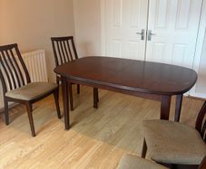 dining table & 4 chairs mahogany FREE collect today