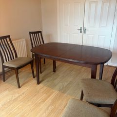dining table & 4 chairs mahogany FREE collect today