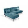 Elegant Velvet Sofa Bed with Chaiselongue 4 COLOURS Image 6