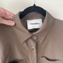 Nanushka Stretch Mini Shirt Dress Sz 10UK 6US M Button Up Ruched Classic Preppy Image 7
