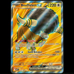 Bouffalant EX 162/086 Ultra Rare Holo White Flare Scarlet & Violet Pokemon Card