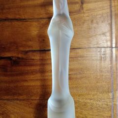 Vintage Madonna & Child Frosted Glass Statue. Stamped. By Steph Uijterwaal.