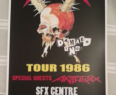 Metallica Tour Poster Dublin 1986