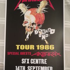 Metallica Tour Poster Dublin 1986