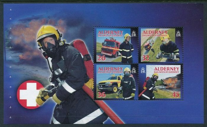 2004 Alderney Community Services Part 4 Fire Services Stamp Booklet Mint Never Hinged (MNH)