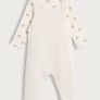 Brand New Baby Bear Bodysuit and Knitted Dungaree Set in White Image 3
