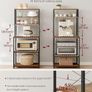 New 6 Shelves Kitchen Storage Rack (Brown) Image 5