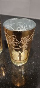 Pair of vintage Moroccan mint tea glasses