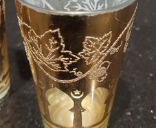 Pair of vintage Moroccan mint tea glasses