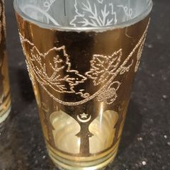 Pair of vintage Moroccan mint tea glasses