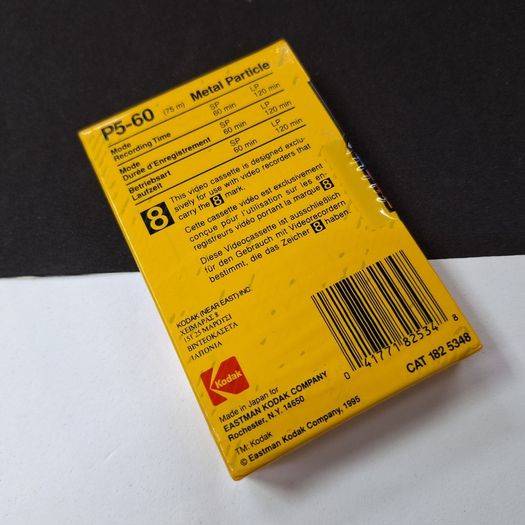 Kodak HGC High Grade Colour 8mm Camcorder Video Tape P5-60 (New, Factory Sealed, Vintage 1995)