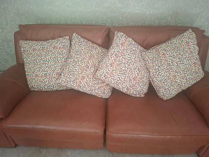 4 Large Cushion Covers  with 4 large cushion fillers