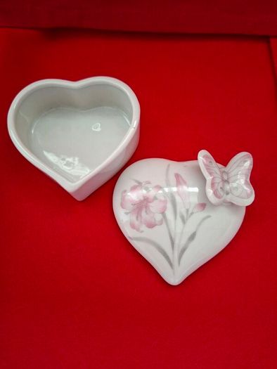 Vintage Ceramic Double Oval Photo Frame & Trinket Dish