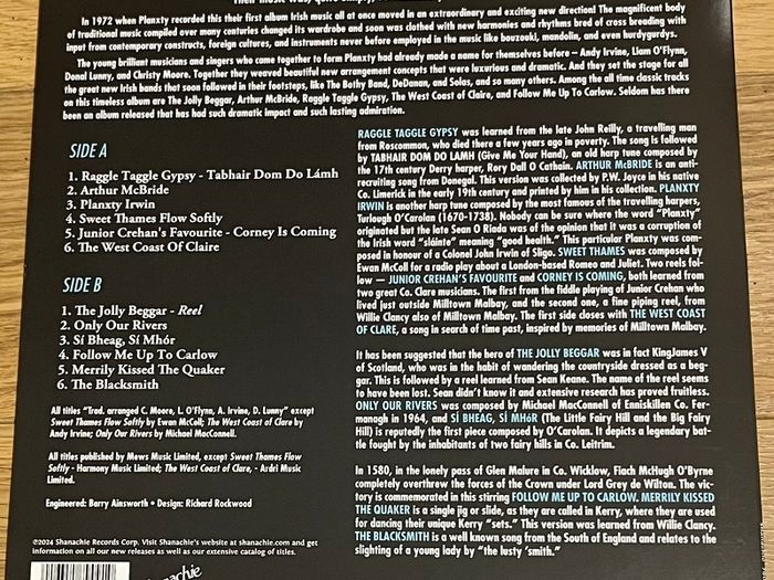Planxty Vinyl