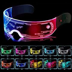 LED Visor Glasses - Luminous Futuristic Flashing Glasses (FREE POSTAGE)