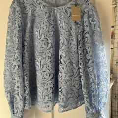 River Island blue lace top