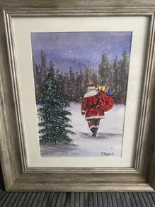 Watercolour Christmas painting