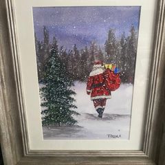 Watercolour Christmas painting