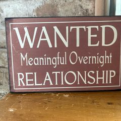 New with slight defects rustic 25cm x 16cm x 2cm wood sign