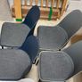 4 x Beautiful Solid Grey & Navy Kitchen Dining Chairs - Can Deliver Image 2