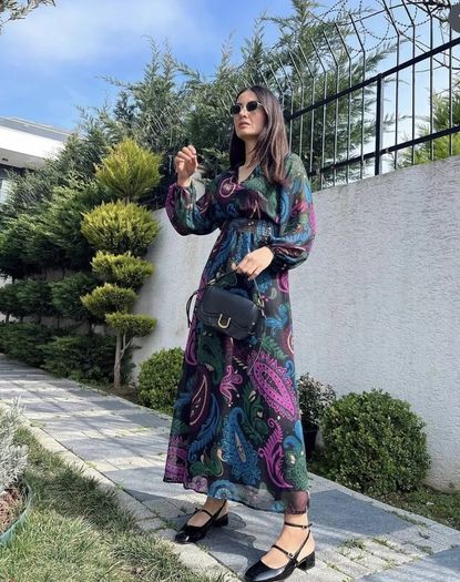 Zara printed dress