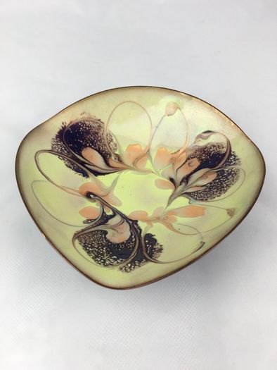 Retro Enamelled copper bowl