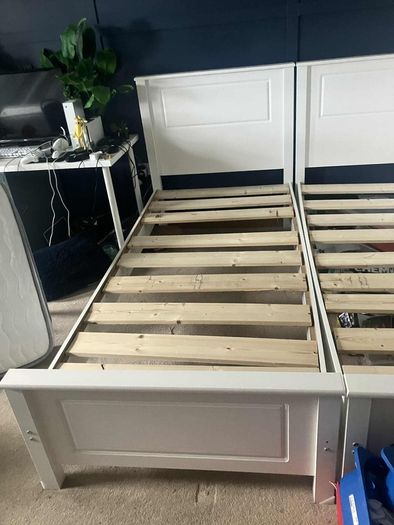 2x Excellent Condition single Ash bed from Caffrey's Furniture