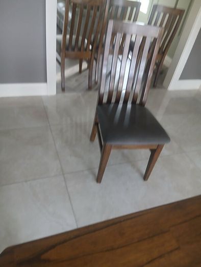 Dining table and chairs