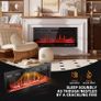 102cm Electric Fireplace with 12 Flame Colours, Crackling Sound, 900W/1500W Heater, Adjustable 15-30C Thermostat, Touch Screen & Remote Control for Media Walls Image 3